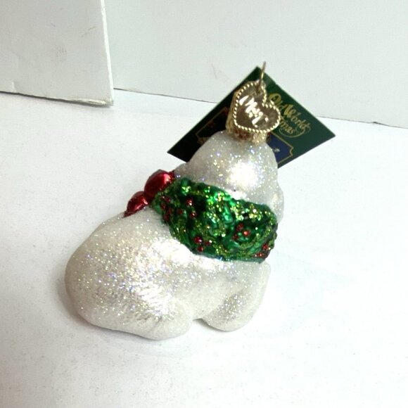 Old World Christmas Blown Glass LITTLE LAMB Sheep Holiday Ornament 2001 NWT - Picture 4 of 7